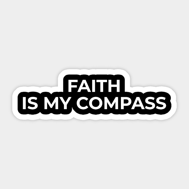 Muslim - Faith is My Compass Sticker by Muslimory